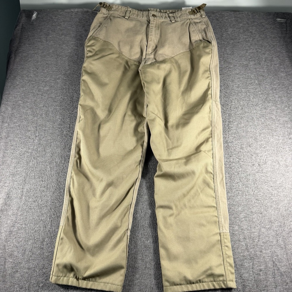 Columbia Sportsman Canvas Uplands Pants Mens 36 X 34 Brush Guard Hunting Heavy